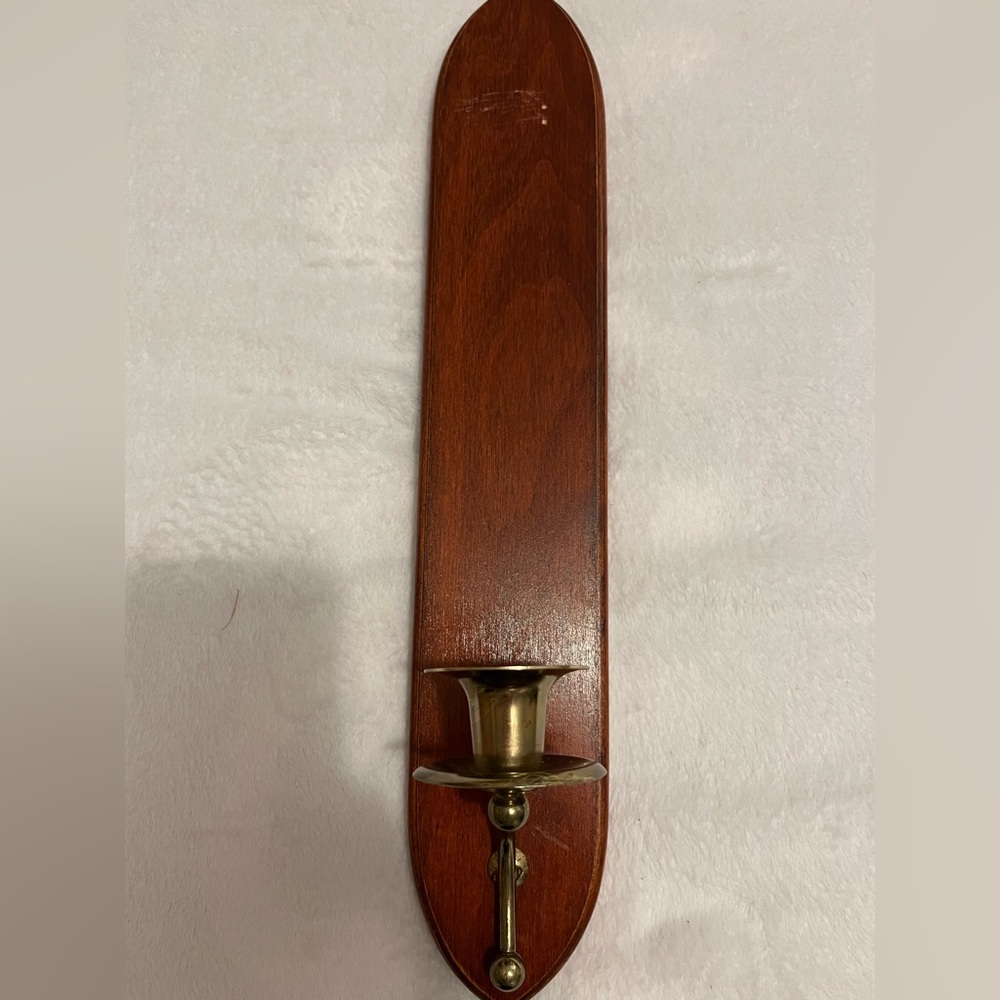 2 Vintage Home Interiors Wooden Wall Sconces